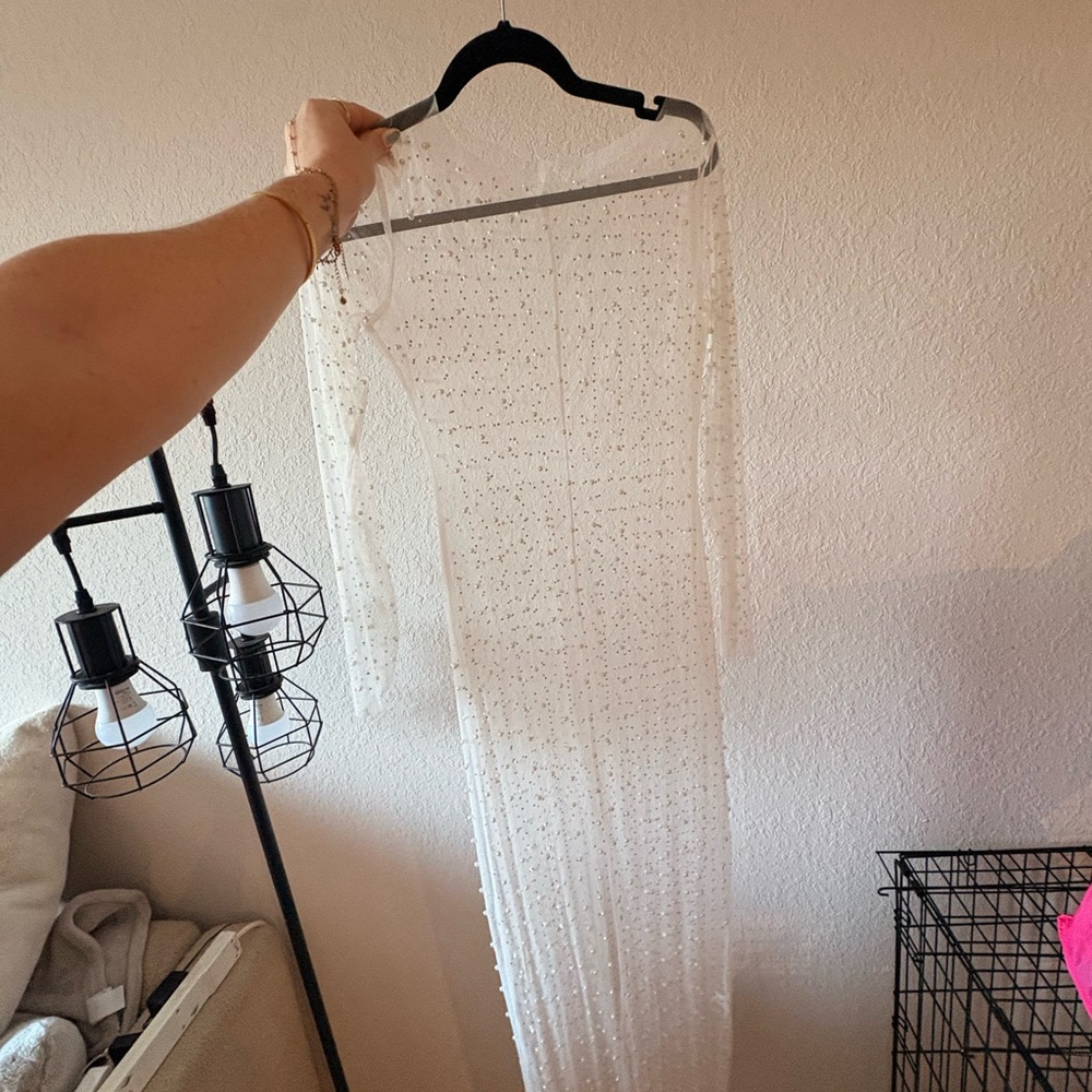 Amazon White Long Sleeve Dress
